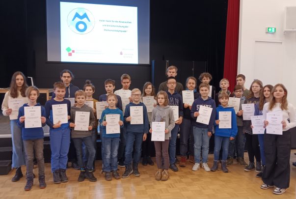 Siegerehrung der Mathematikolympiade